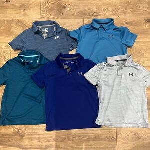 Lot of 5: Boys 4-small 1-x-small under armour golf polo